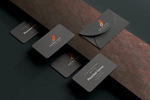 Rounded Corner Business Card Mockups