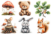 Cute Woodland Animal Clipart, an Illustration by Designworld (Thumbnail 2 of 6)
