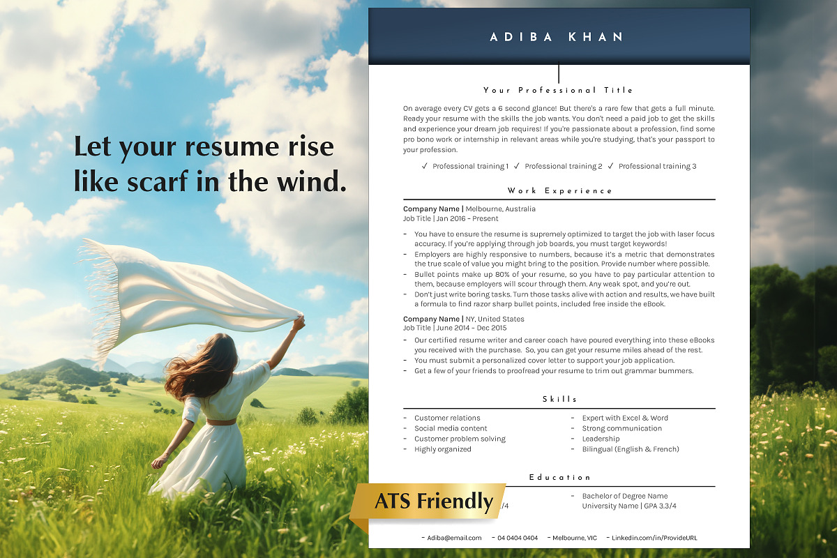 Minimalist Resume Template, CV Word, a Resume Template by Career Canvas (Photo 1 of 11)