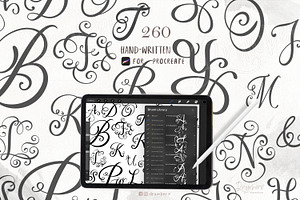 Cursive Letters Procreate Stamps 025