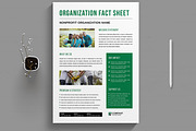 Nonprofit Organization Fact Sheet, a Flyer Template by MightyDesign (Thumbnail 1 of 8)