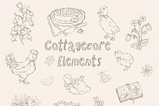 Cottagecore - handdrawn line art set, a Decorative Illustration by Madiwaso (Thumbnail 5 of 9)