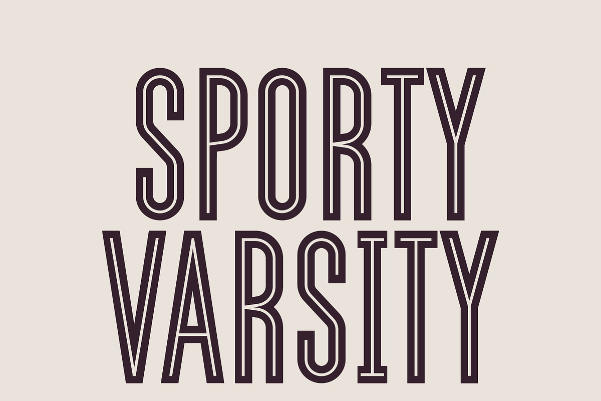 Sporty Varsity - Sans Varsity, a Slab Serif Font by MaxArt Foundry (Photo 1 of 3)