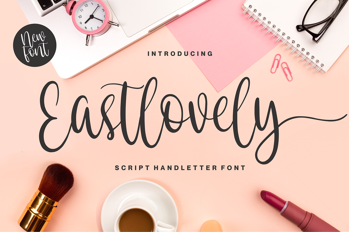 Eastlovely Bouncy Calligraphy Font, a Script Font by Allouse Studio (Photo 1 of 10)