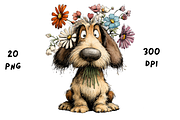 Whimsical Floral Dachshund, Cute Dog, an Animal Illustration by GiraffeCreative (Thumbnail 5 of 20)