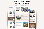Real Estate Website Canva Templates, a Landing Page Template by Snapybiz (Thumbnail 1 of 11)