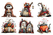 Whimsical Cozy Halloween Clipart, a Seasonal Illustration by DreamArtGraphic (Thumbnail 5 of 5)
