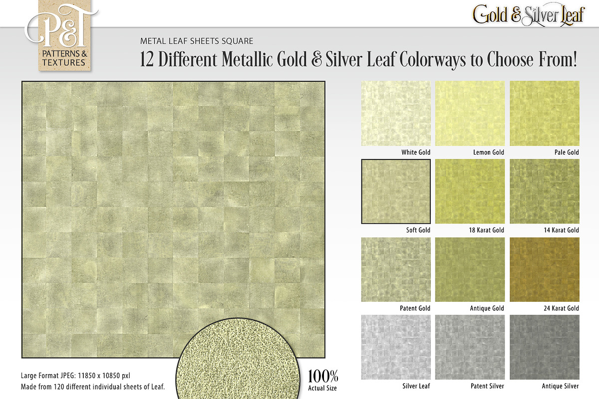 Gold & Silver Leaf, a Texture Graphic by Patterns & Textures (Photo 2 of 16)