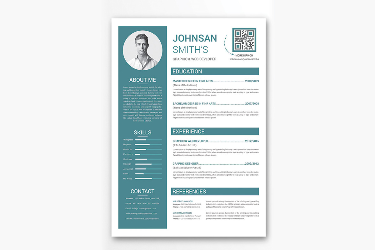 Clean Resume Template, a Resume Template by Creative designer
