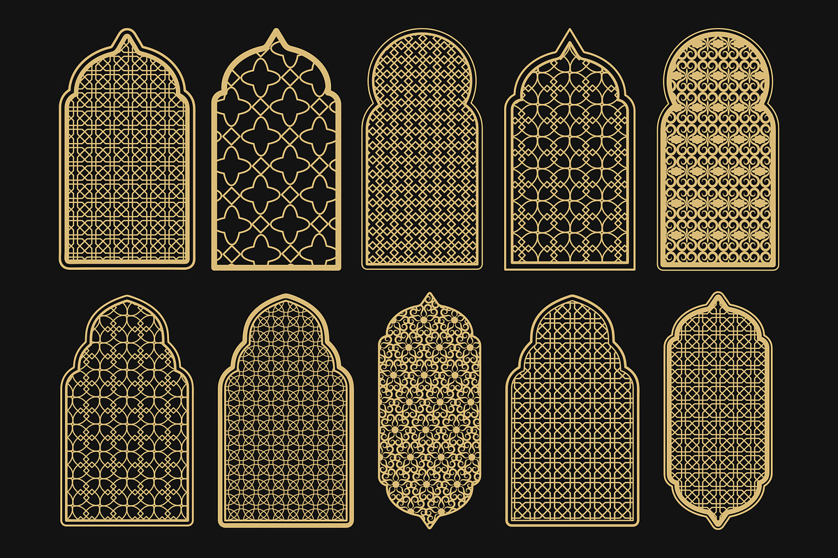 Rania - Arabic Windows Element Set, a Pattern Graphic by Invisual Studio (Photo 3 of 10)