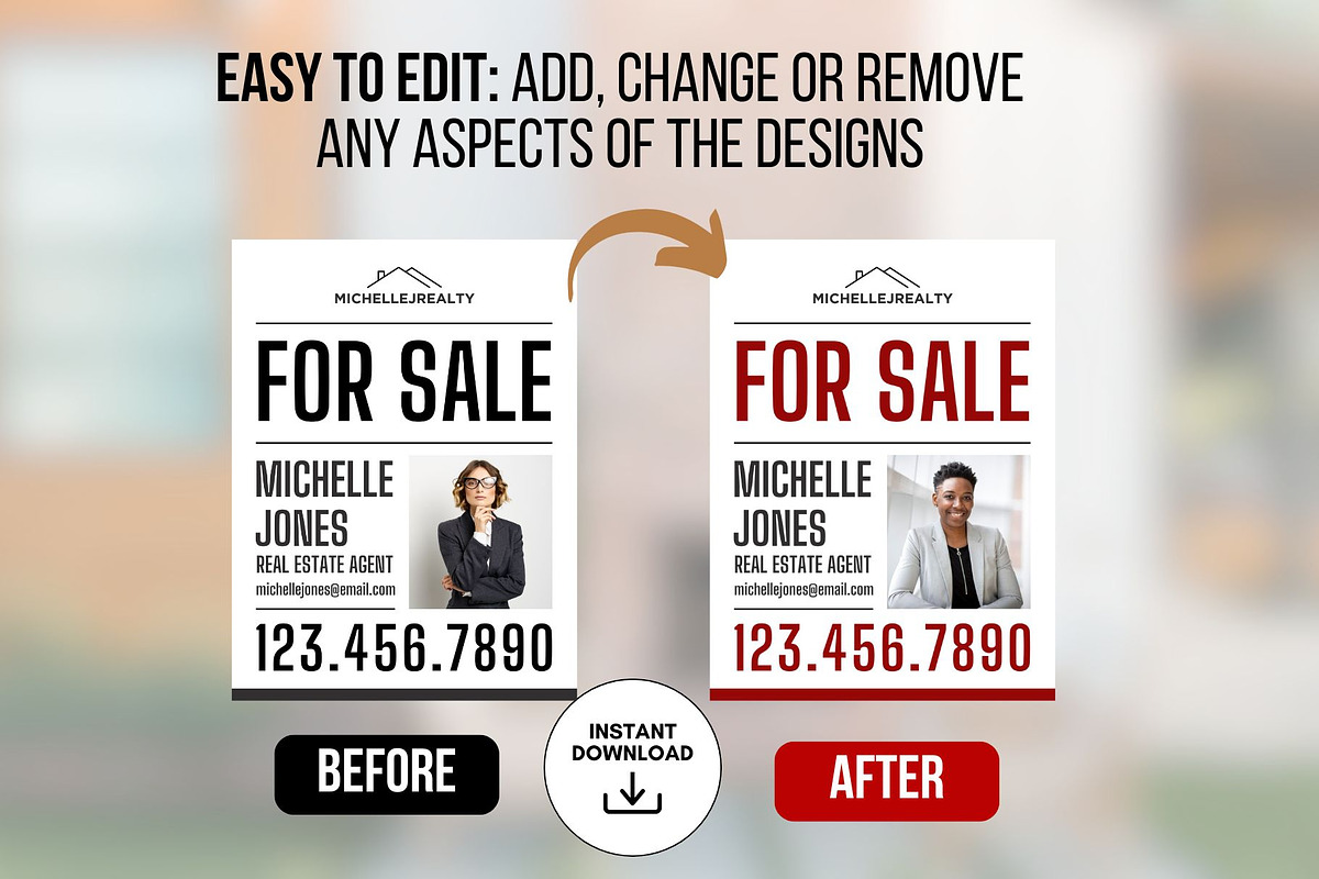 Real Estate for Sale Yard Signs, a Marketing Template by CreativeVinesStore (Photo 4 of 5)