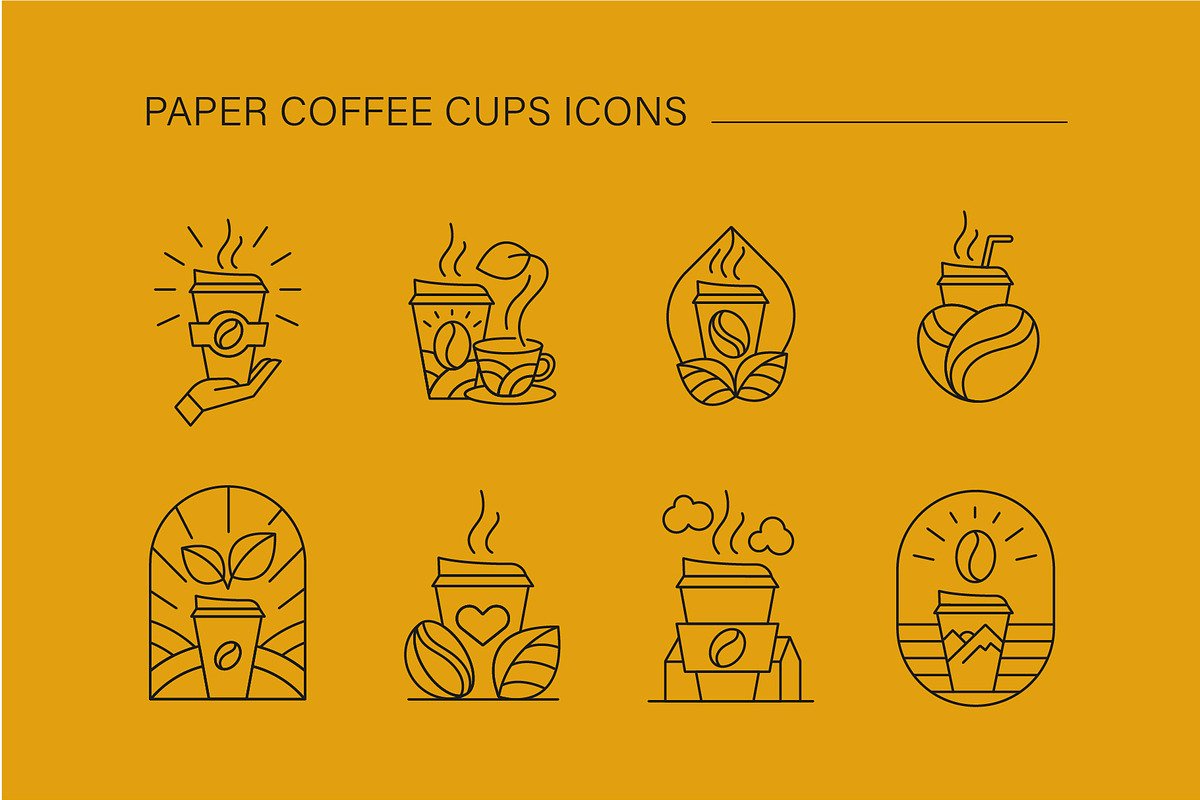 Coffee Line Art Branding Kit, a Branding & Logo Template by Lettering_Logo (Photo 5 of 15)