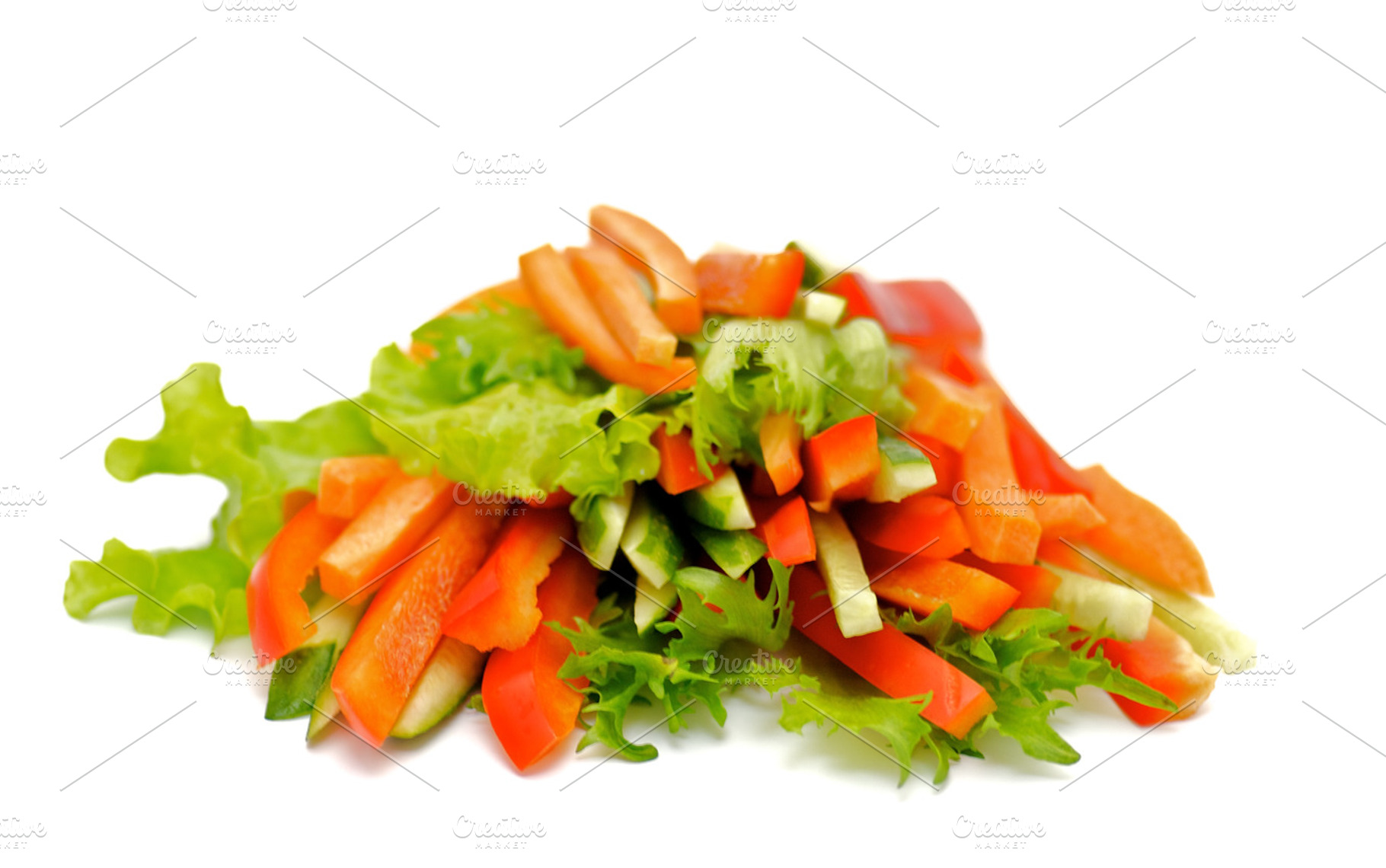 Red Bell Pepper, Cucumber and Carrot, a Food & Drink Photo by zhekos
