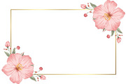 Pink Floral Watercolor Frames, an Illustration by Amazin_art (Thumbnail 2 of 11)
