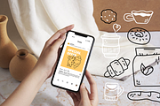 Mascot logo & coffee shop line art, a Graphic by Heartwarming Art (Thumbnail 9 of 12)