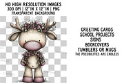 Christmas Santa & Reindeer Clipart, an Illustration by Craft Nest (Thumbnail 2 of 6)