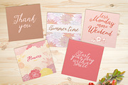 Pink mood set. Font & patterns., a Script Font by olly87 (Thumbnail 3 of 8)