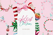 Watercolor Clipart-KITSCH Christmas, a Decorative Illustration by Beigetime (Thumbnail 14 of 15)