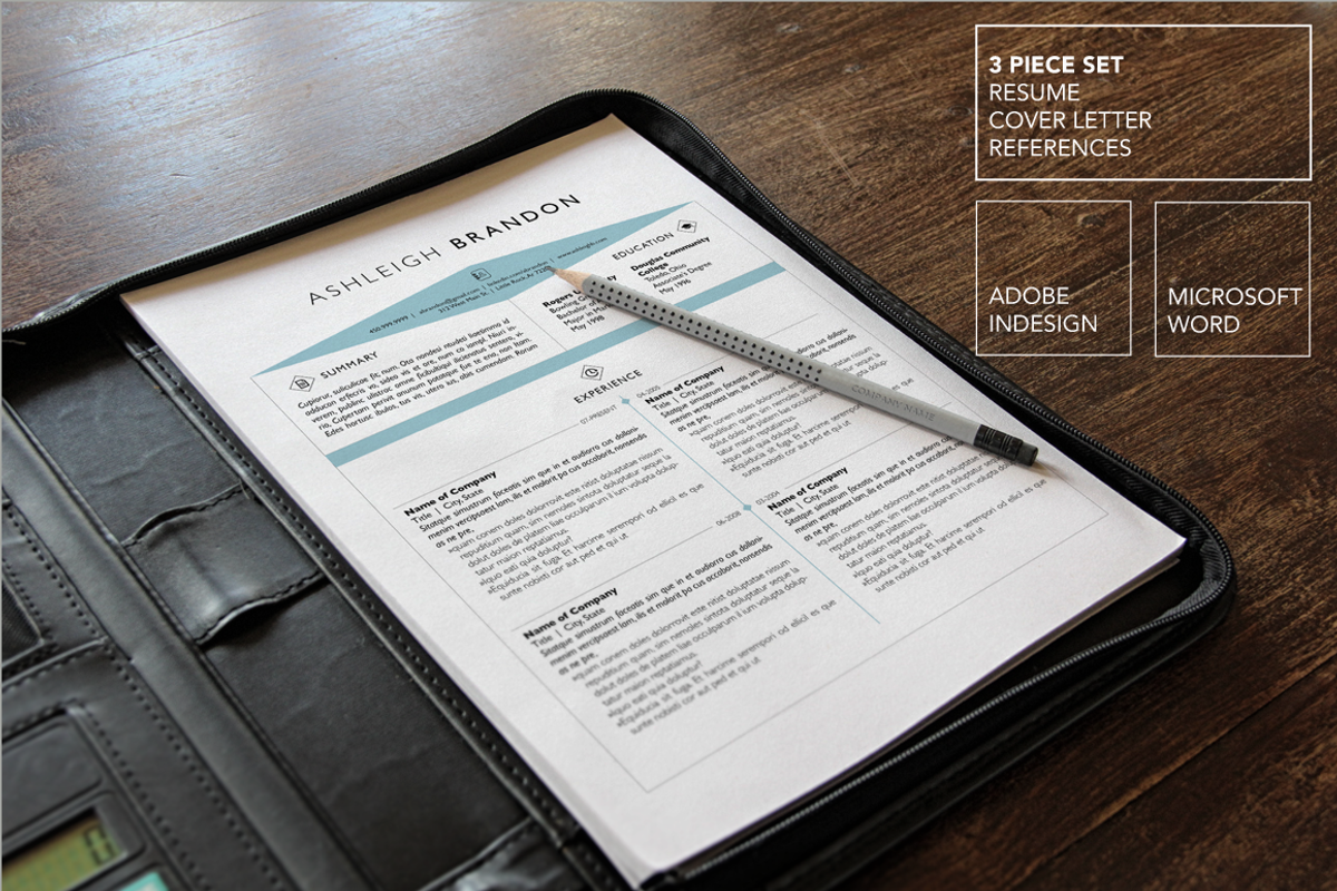 Editable Word and InDesign Resume, a Resume Template by Scribbled Napkin Design (Photo 1 of 4)