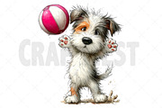 Whimsical Summer Dogs Clipart, an Illustration by Craft Nest (Thumbnail 11 of 12)