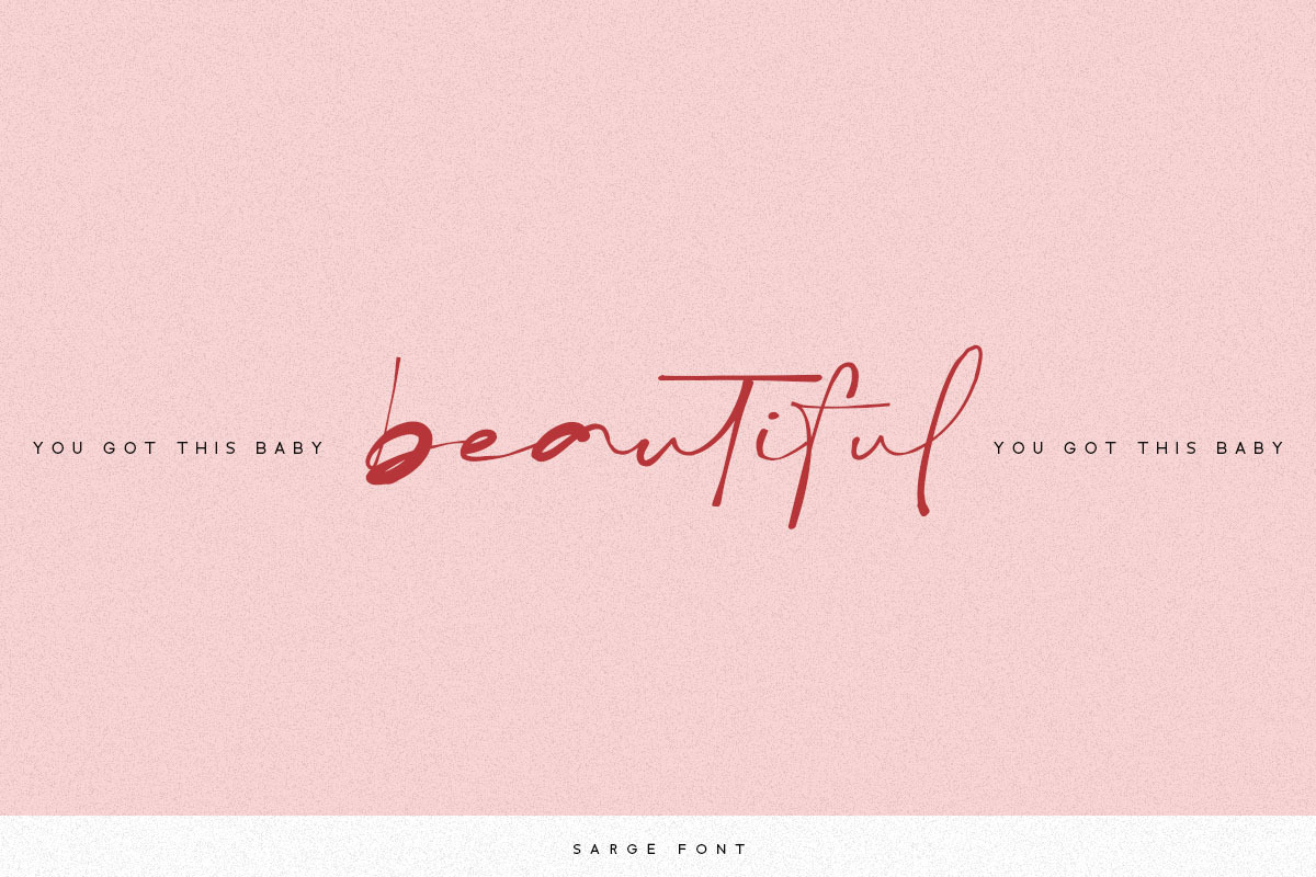 Sarge Font, a Script Font by vuuuds (Photo 4 of 10)