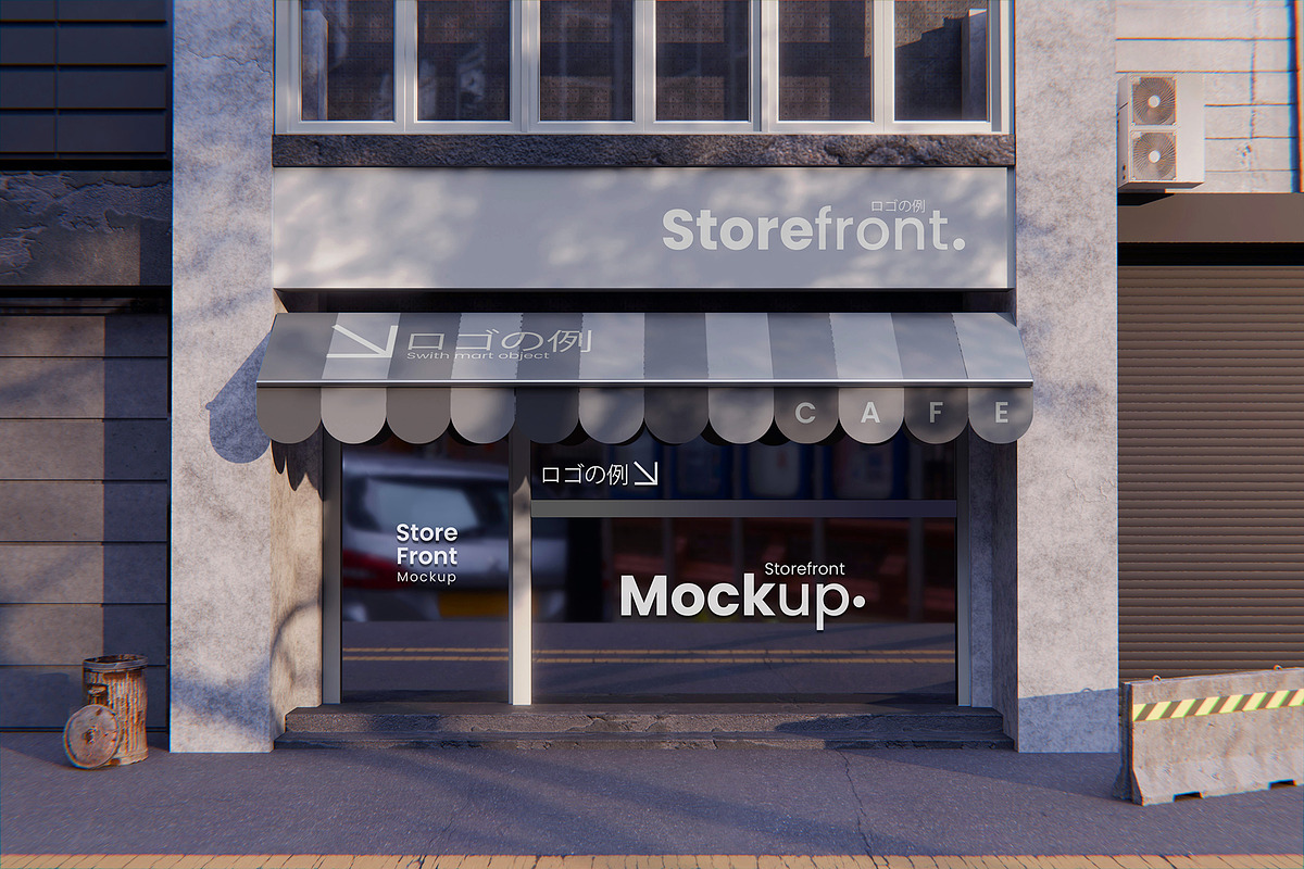 Realistic Store Front Mockup, an Advertising Mockup by Artlogs x Modaldesain (Photo 3 of 5)