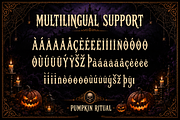 Pumpkin Ritual - Modern Halloween, a Blackletter Font by overlaytemplates (Thumbnail 5 of 5)