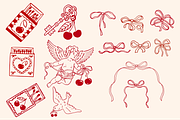 Whimsical Coquette Cherry Procreate, a Brushes & More by Veronika Gotovceva (Thumbnail 6 of 7)