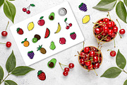 Fruit and Vegetable stickers bundle, a Food Illustration by Olha ZS (Thumbnail 2 of 6)