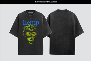 Washed boxy fit t-shirt mockup, a Shirt Mockup by Barmecide Mockup Studio