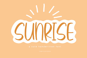 Sunrise Cute Handwritten Font