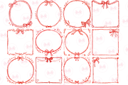 Coquette Christmas Frames Clipart, an Illustration by Markicha Art (Thumbnail 3 of 5)