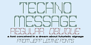Techno Message JNL, a Font by Jeff Levine Fonts (Thumbnail 1 of 5)