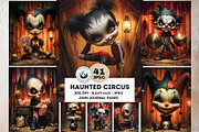 Haunted Circus Digital Papers, a Person Illustration by ThatsDesignArt (Thumbnail 1 of 10)