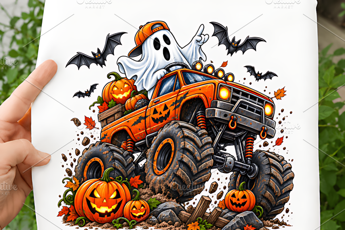 Halloween Monster Truck PNG, Cute, a Seasonal Illustration by Coco Bloom (Photo 3 of 3)
