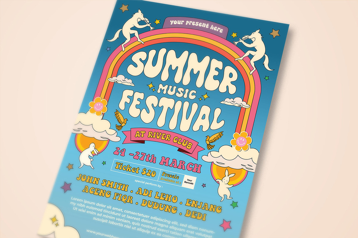 Summer Music Festival Flyer, a Flyer Template by megarez (Photo 2 of 3)