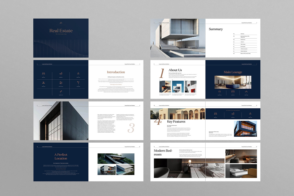 Luxury Real Estate Brochure Landscap, a Brochure Template by DesignCrest (Photo 11 of 12)