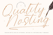 Quality Nosting Modern Signature, a Script Font by Letterena Studios Script (Thumbnail 1 of 15)