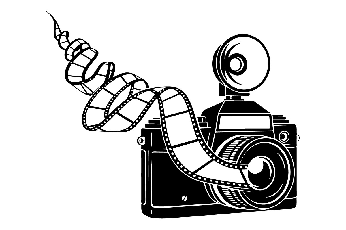 Vintage Camera Film Silhouette, an Object Illustration by yasushie (Photo 14 of 31)