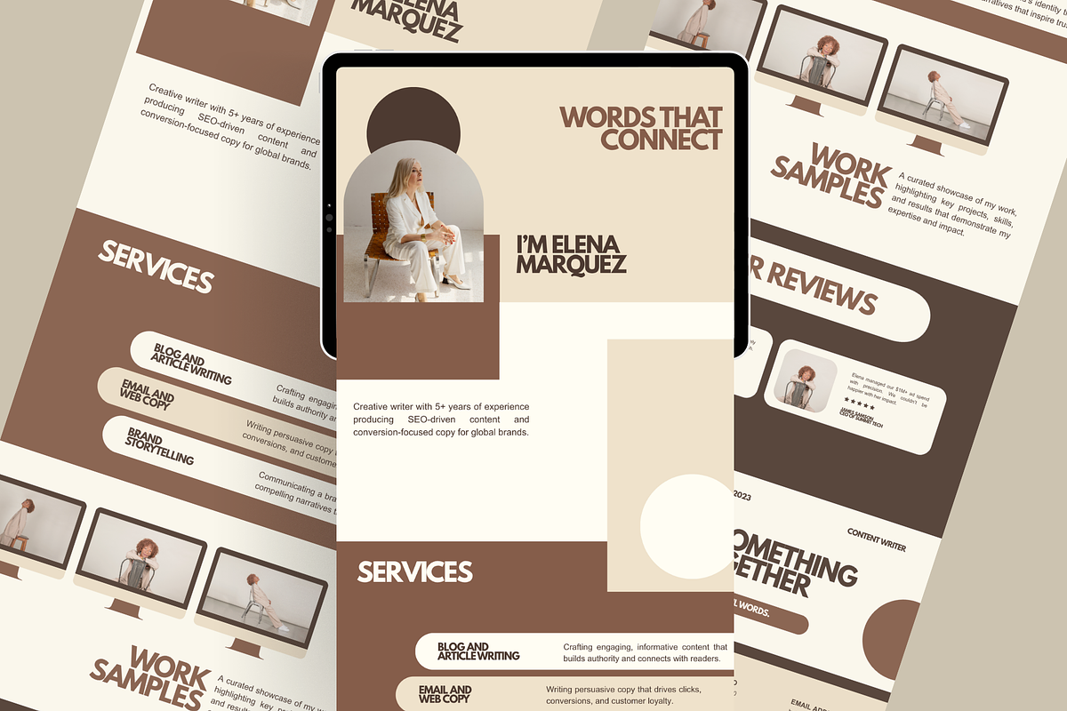 Portfolio Canva Website Template, a Landing Page Template by Anna Design Studio (Photo 1 of 8)