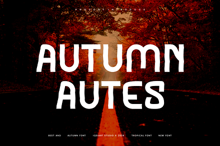 Autumn Autes - Tropical Font, a Sans Serif Font by Iqsiart Studio