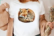 Watercolor Fox Meadow Clipart, an Illustration by CreationArt (Thumbnail 4 of 7)