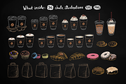 Takeaway Coffee and Sweet Food, an Object Graphic by Sonya Illustrations (Thumbnail 2 of 10)