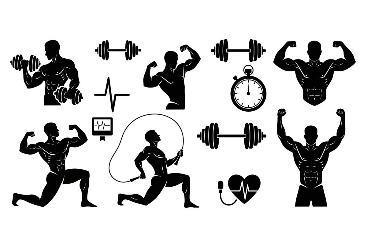 Ultimate Fitness Gym Vector Bundle, an Illustration by Creativeshirt (Photo 33 of 51)