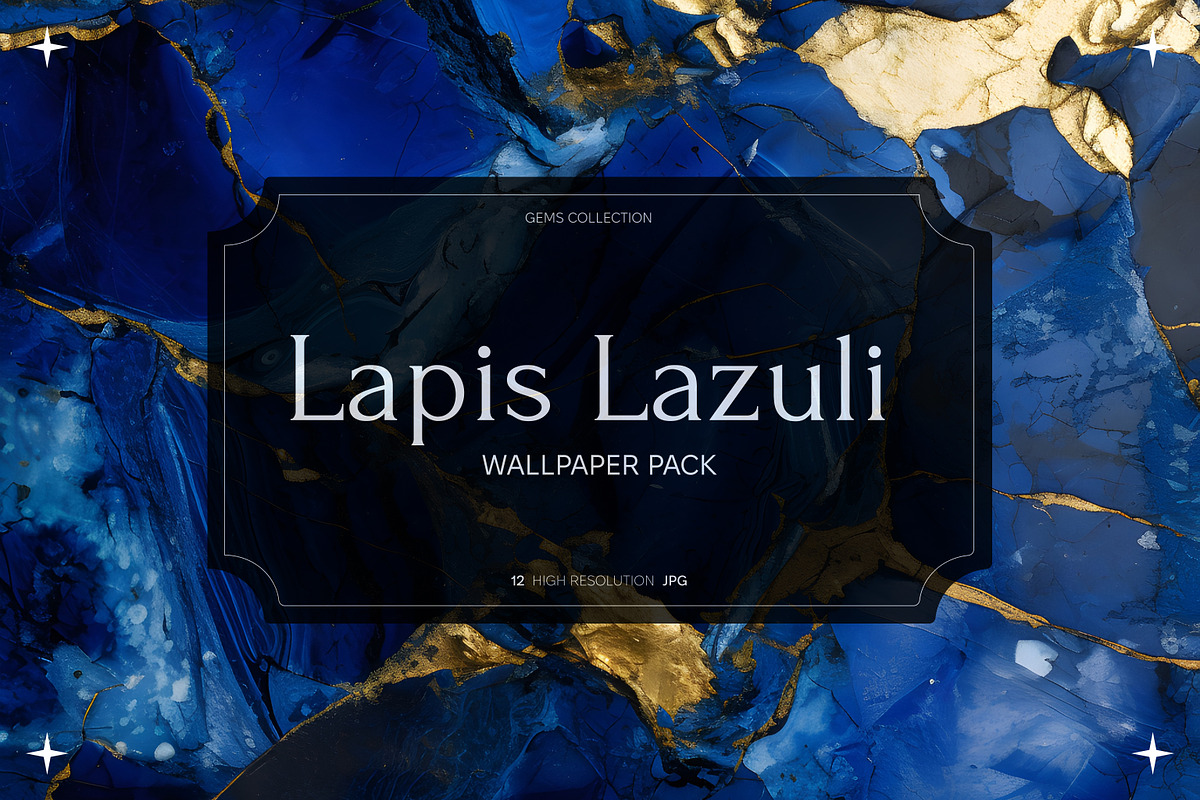 Lapis Lazuli gemstone wallpaper pack, a Wallpaper Graphic by existacial (Photo 1 of 4)