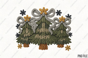 Coquette Camo Christmas Tree PNG, an Illustration by CraftArtStudio