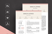 Pinky Resume Template / CV template, a Resume Template by MH Design Template (Thumbnail 3 of 4)