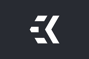 Letter EK Monogram Logo Design