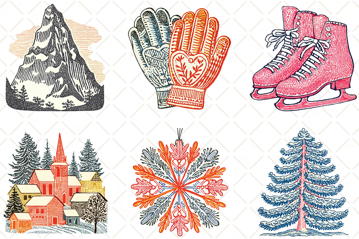 Watercolor Winter Clipart Collection, an Illustration by Black Bird Studio (Photo 6 of 6)