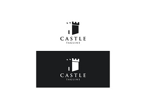 Castle logo design with a creative c, a Branding & Logo Template by LOGOCREATIVE